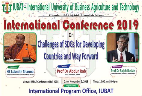 Challenges of SDGs for Developing Countries and Way Forward – IUBAT