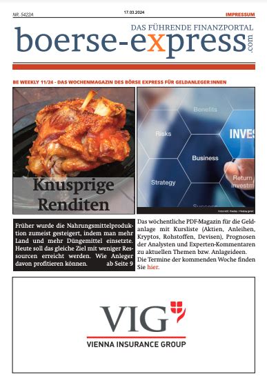 Börse Express be weekly 2024 das Wochenmagazin des Börse Express