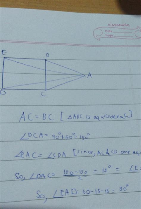 In Adjoining Figure Not To Scale Abc Is An Equilateral Triangle