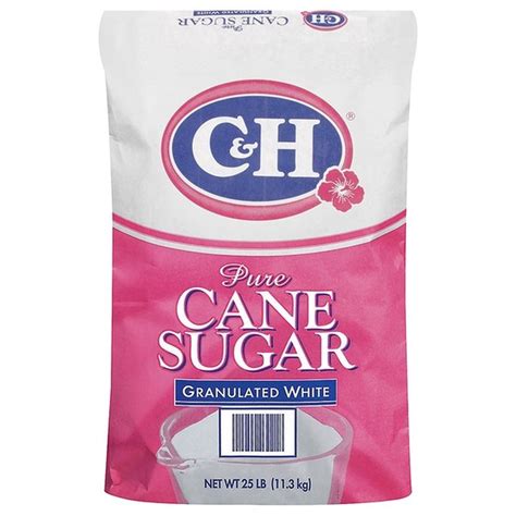 Candh Pure Cane Granulated White Sugar 25 Lb Instacart