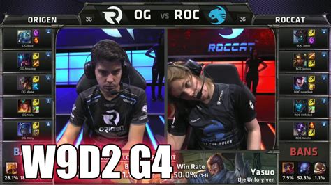 Origen Vs Roccat S Eu Lcs Summer Week Day Og Vs Roc W D