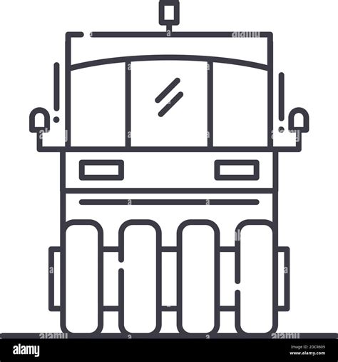 Pneumatic Roller Icon Linear Isolated Illustration Thin Line Vector