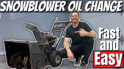 Snowblower Oil Change Fast And Easy Youtube