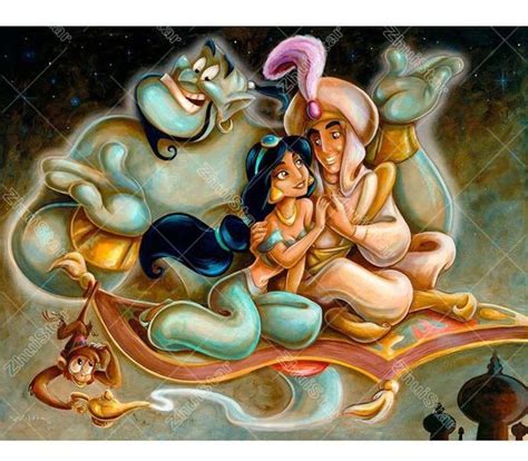 Aladdin Jasmine 5D DIY Paint By Diamond Kit Disney Art Disney