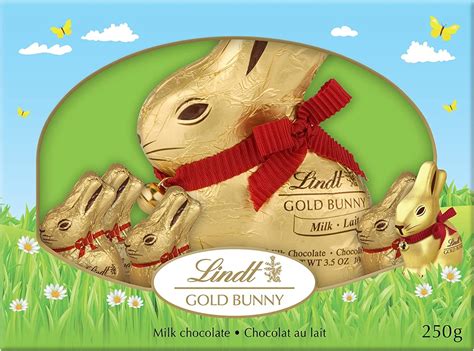 Lindt Gold Bunny Milk Chocolate Easter Bunny T Box 250g Contains