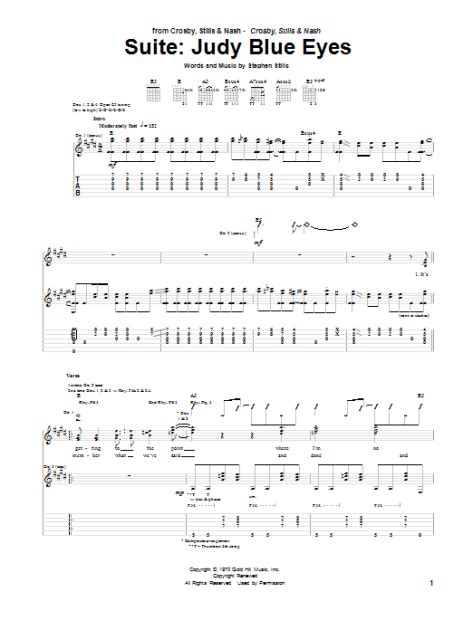 Suite Judy Blue Eyes Guitar Tab Zzounds