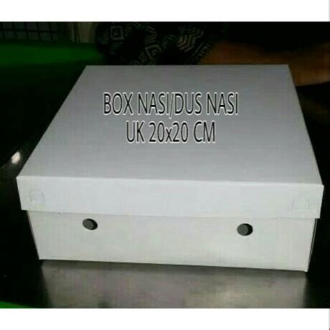 Jual Box Nasi Polos Tebal Uk X Cm Dus Nasi Polos Box Hajatan