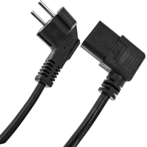 Cable De Alimentaci N El Ctrico Iec C Acodado A Schuko Macho De