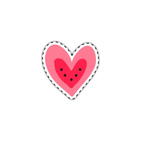 Doodle sticker with heart. 13819413 Vector Art at Vecteezy