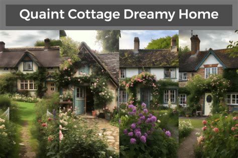 Quaint Cottage Dreamy Home Background Graphic by ongoingstudio12 · Creative Fabrica