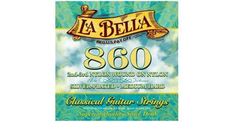 Струны для классической гитары La Bella 860 Elite 2nd-3rd Nylon Wound ...