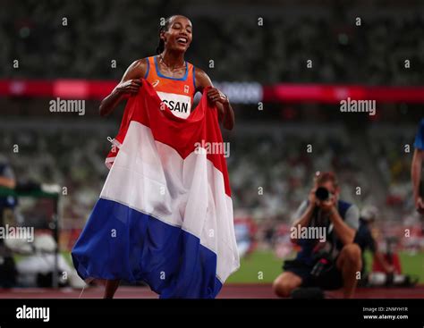 Netherlands Hassan Sifan Celebrates After Winning The Womens 5000m