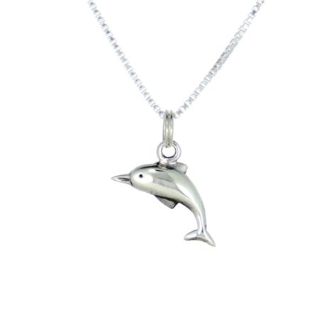 Sterling Silver Dolphin Necklace Landing Company