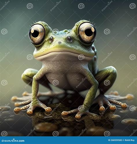 Quite Cartoon Frog Character Stock Illustration Illustration Of