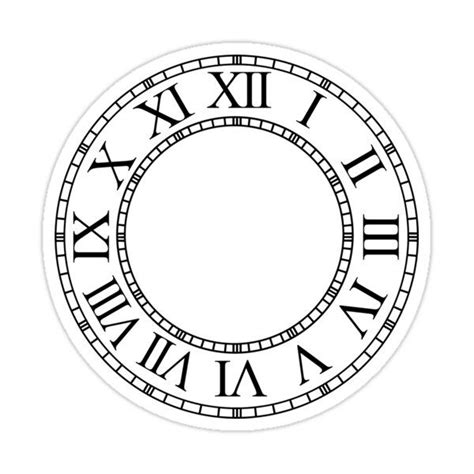 "Roman Numeral Clock" Sticker for Sale by Max Gunn | Clock face printable, Clock tattoo design ...