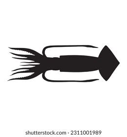 Squid Silhouette Isolated Squid On White Stock Vector (Royalty Free) 2311001989 | Shutterstock