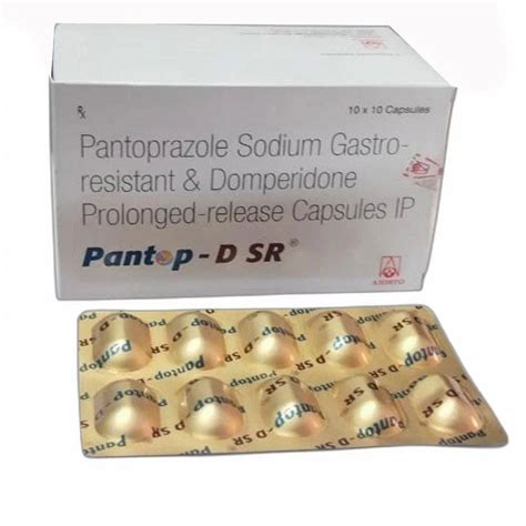 Pantoprazole Sodium Gastro Resistant Domperidone Prolonged Release Capsule Ip At Rs 1030 Box