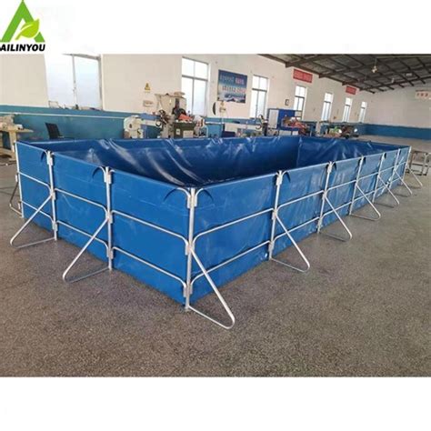 Collapsible 40000 Litre Round Tarpaulin Fish Farming Tank Pvc