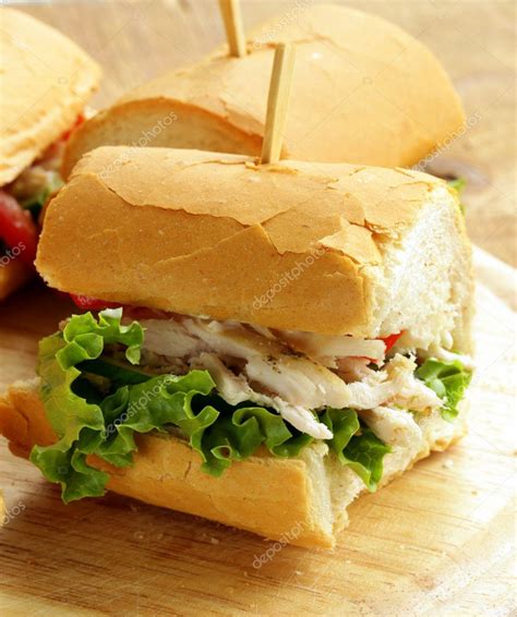 Panini sandwich with chicken — Stock Photo © Dream79 #35509607