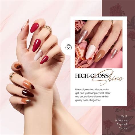 Beetles Pcs Gel Nail Polish Kit Fall Colors Nude Pink Brown Burgundy Red Gel Polish Set