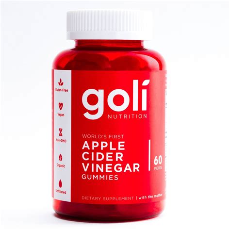 Goli Nutrition Apple Cider Vinegar Dietary Supplement Gummies 60 Ct