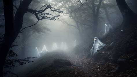 Halloween Fog Ghost Horror Background, Halloween, Dense Fog, Ghost ...