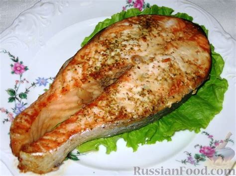 Рецепт: Запеченный лосось на RussianFood.com
