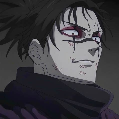 An Evil Looking Man With Black Hair And Red Eyes