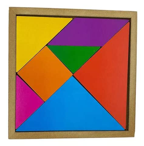 Tangram Quebra cabeça Brinquedo Pedagógico Mdf Montar MercadoLivre