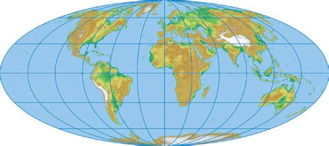 Generalized Mollweide projection without linear distortions along the ...