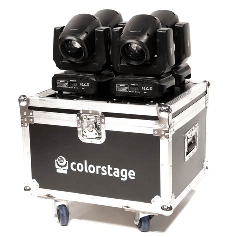 ZESTAW 4x GŁOWA RUCHOMA COLORSTAGE DELTA LED 100W BEAM SKRZYNIA CASE