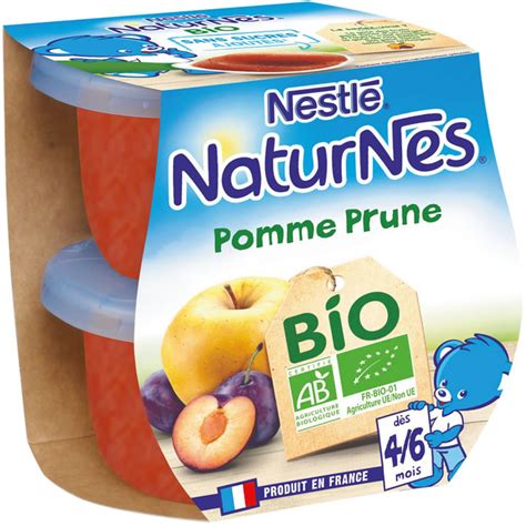 Nestle Naturnes Bio Pomme Et Prune Bio Chronodrive