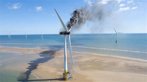 Wind Turbine Catches Fire Off Norfolk Coast As Scroby Sands