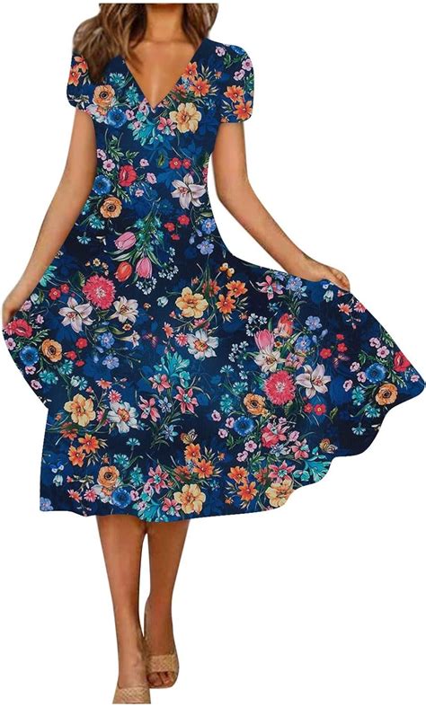 Homecoming Dresses 2024 Womens Summer Casual Fashion Floral Print