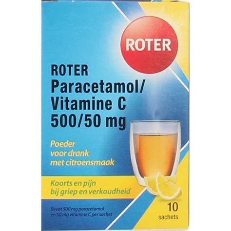 Roter Paracetamol Vitamin C Beutel Vitadvice Bv