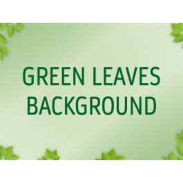 Free - Green Leaves Background for PowerPoint and Google Slides