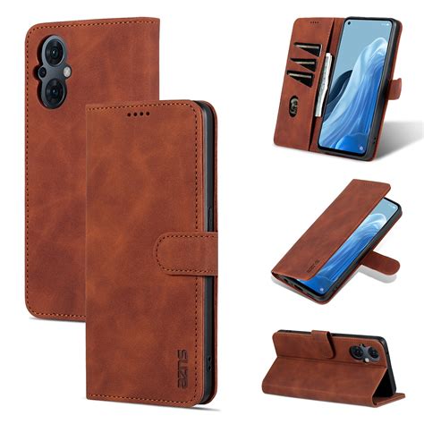 For Oppo Reno Lite Azns Skin Feel Calf Texture Flip Leather Phone Case