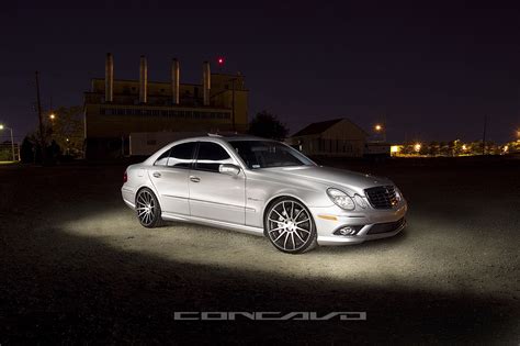 Mercedes Benz E55 AMG On CW 12 Matte Black Machined Face 9511485256 O