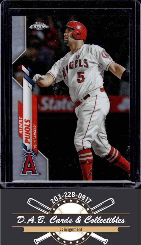 Topps Chrome Albert Pujols Refractor Los Angeles Angels Ebay