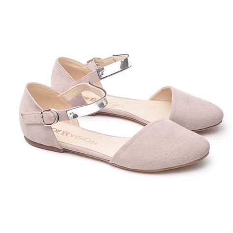 Balerinki Pola A X 1439 Nude Welur