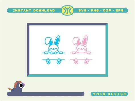 Bunny Name Frame SVG Easter Bunny Svg Bunny Svg Easter Svg Rabbit Svg