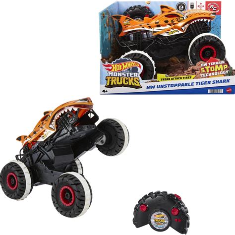 Mattel Hot Wheels R C Monster Trucks Tiger Shark 1 15 HGV87 Toys Shop Gr