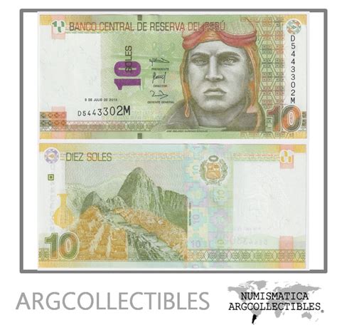 Peru Billete 10 Soles 2018 P 192 UNC Argcollectibles