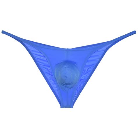 Botmois Men S Solid Ice Silk Bikini Underpants Sexy Micro Briefs Posing Comfy Lingerie Jockstrap