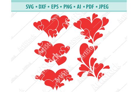 Heart Svg Heart Clipart Svg Valentines Day Dxf Png Eps 423040