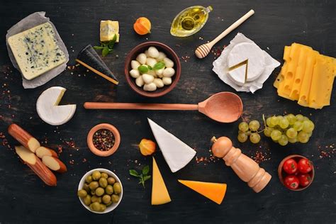 Conjunto De Queijos Queijo Azul Suluguni Mussarela Maasdam Queijo Brie