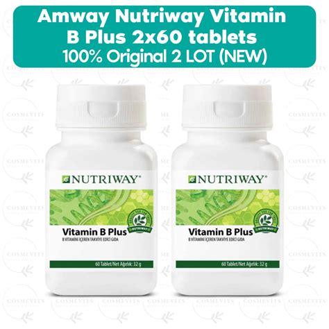 2 Lot Amway Nutriway Vitamin B Plus 2x60 Tablets 100 Original New