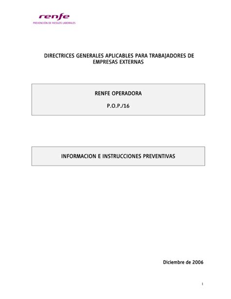 Directrices Generales Aplicables Para Trabajadores De