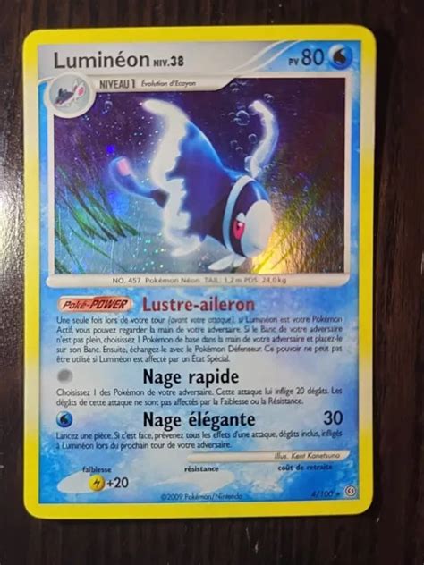 CARTE POKEMON Lumineon 4 100 Rare Holo DP07 Diamant Perle EUR 1