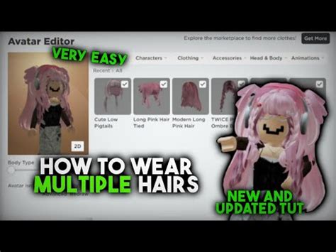 How To Wear Multiple Hairs On Roblox At Once New And Updated Tutorial